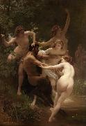 Adolphe William Bouguereau Nymphs and Satyr (mk26) oil painting